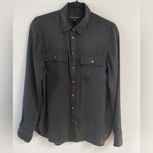 Banana  Republic button down long sleeve small black blouse